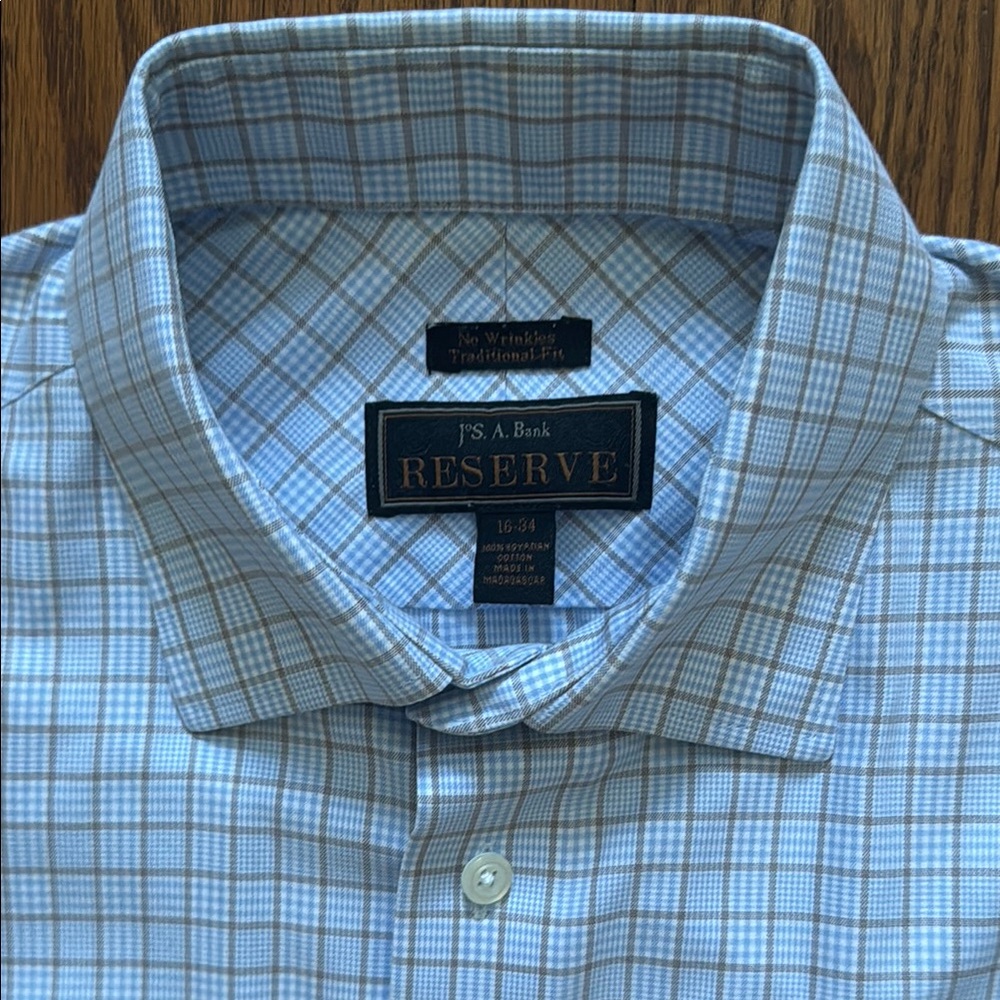 Jos. A. Bank Blue Dress Shirt Classic Style